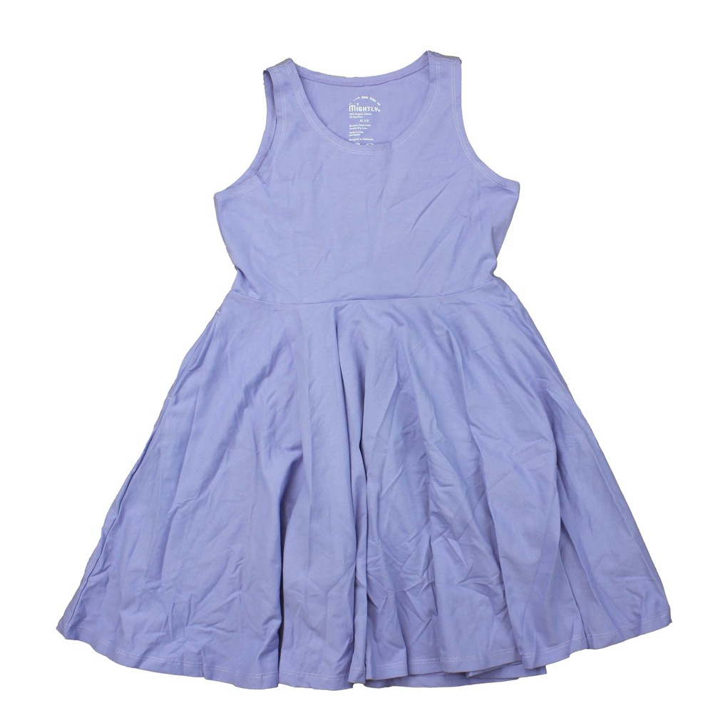 Mightly Girls Purple Dress size: 6-14 Years